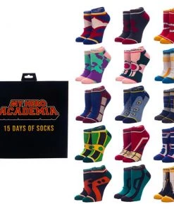 Bioworld Anime My Hero Academia 15 Days Ankle Sock Set