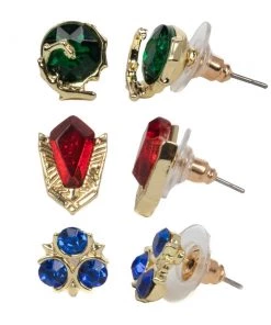 Bioworld Video Games Zelda 3 Pack Stone Stud Earrings
