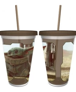 Bioworld Star Wars The Mandalorian Grogu 16 Oz. Acrylic Cup