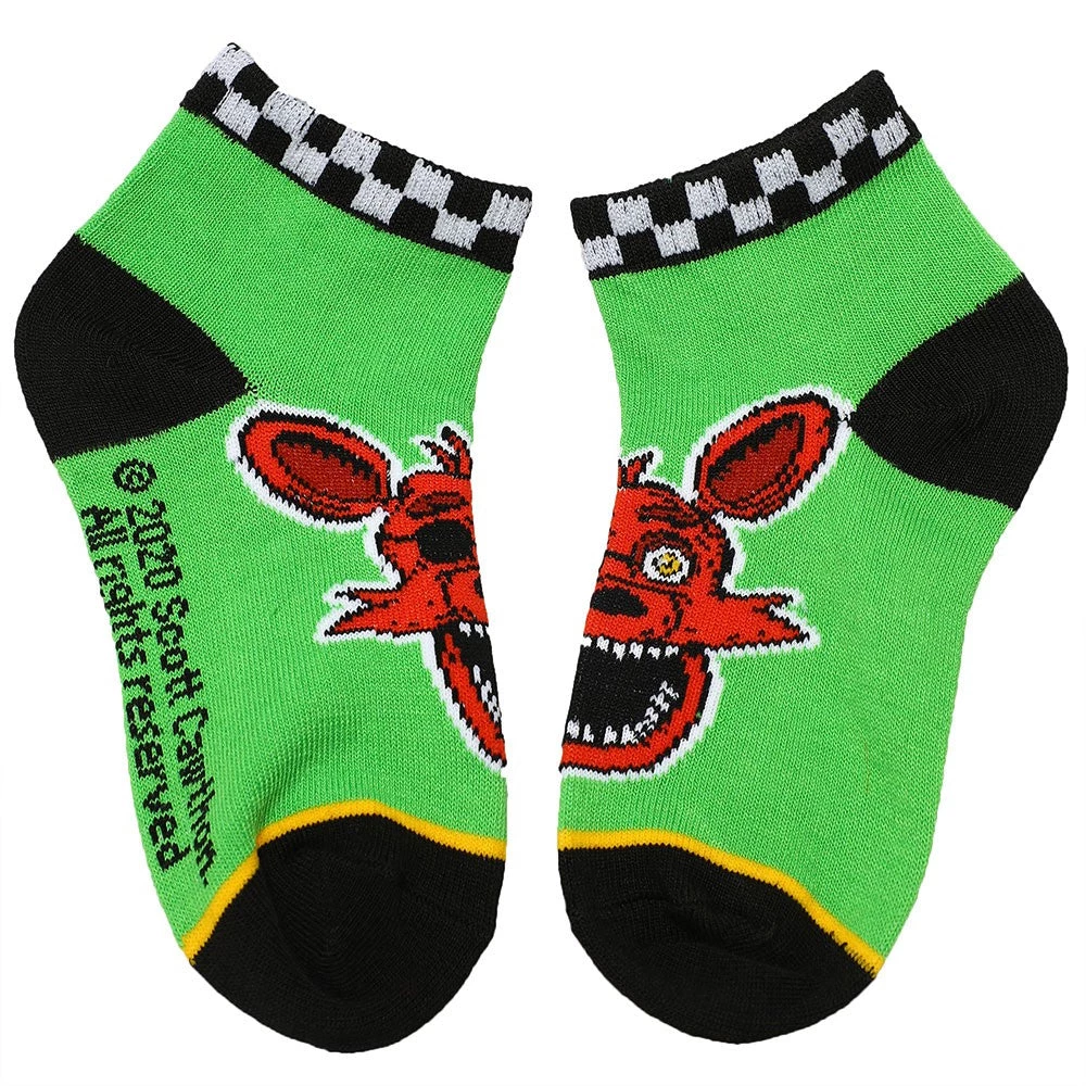 Bioworld Five Nights At Freddy's Youth 6 Pair Ankle Socks 3 Bioworld Five Nights At Freddy's Youth 6 Pair Ankle Socks