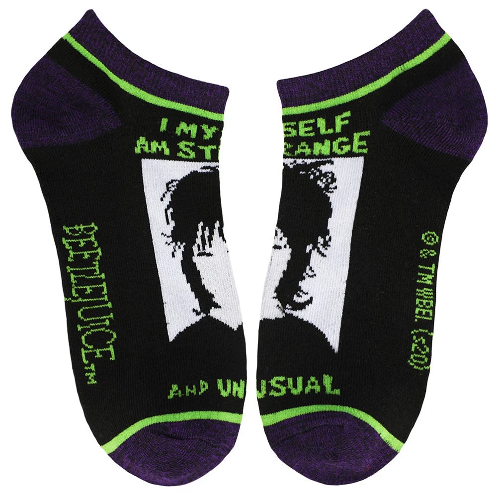 Bioworld Movies Beetlejuice Ghost With The Most 5 Pair Ankle Socks 12 Bioworld Movies Beetlejuice Ghost With The Most 5 Pair Ankle Socks