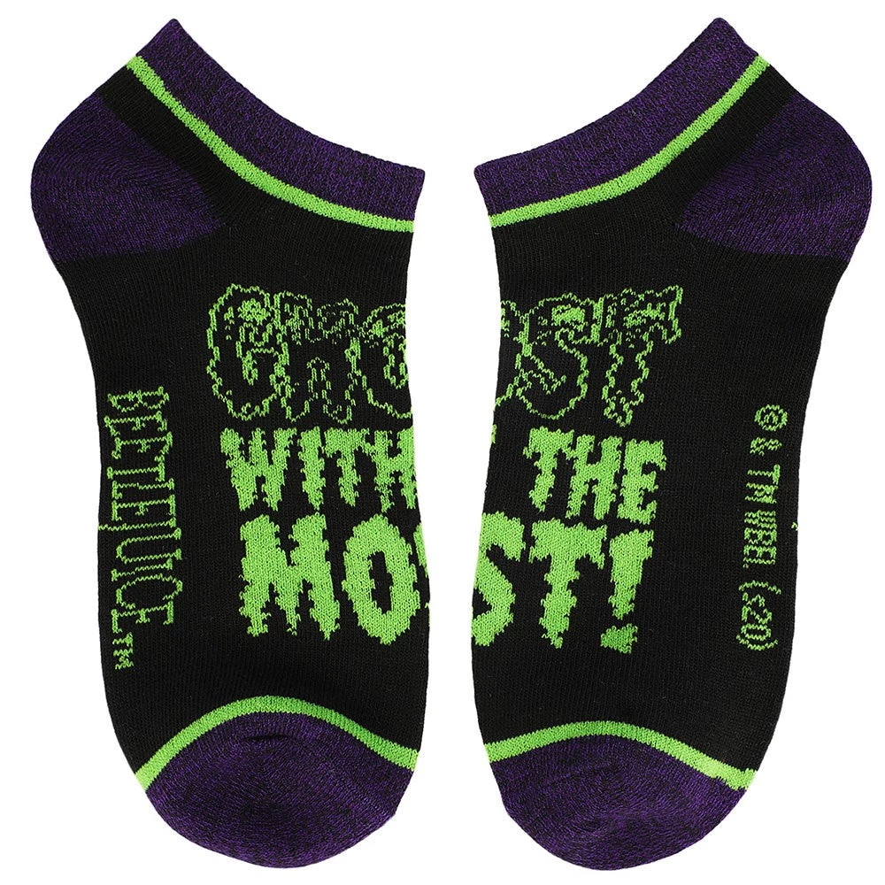 Bioworld Movies Beetlejuice Ghost With The Most 5 Pair Ankle Socks 15 Bioworld Movies Beetlejuice Ghost With The Most 5 Pair Ankle Socks