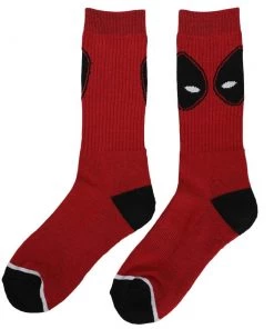 Bioworld Marvel Deadpool Big Eyes Crew Socks