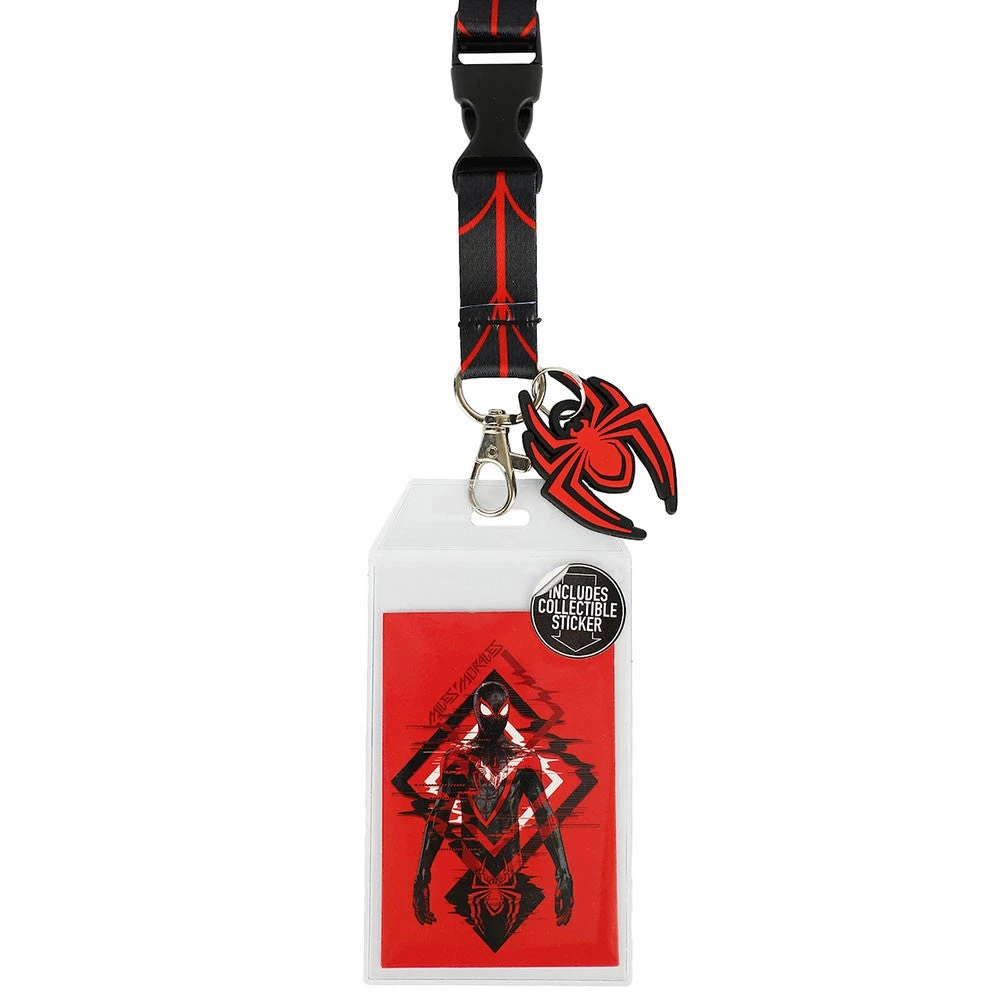 Bioworld Miles Morales Lanyard With Metal Charm 3 Bioworld Miles Morales Lanyard With Metal Charm