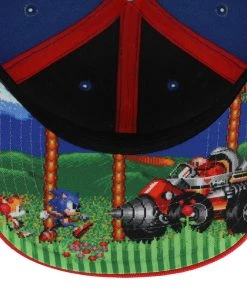 Bioworld Sonic Kanji Pre-Curved Bill Snapback Sonic The Hedgehog 12 Bioworld Sonic Kanji Pre-Curved Bill Snapback Sonic The Hedgehog
