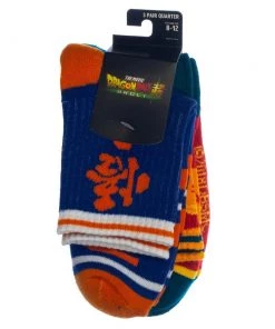 Bioworld Dragon Ball Z Quarter Crew 3 Pack Socks 17 Bioworld Dragon Ball Z Quarter Crew 3 Pack Socks
