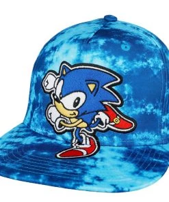 Bioworld Sonic The Hedgehog Youth Tie Dye Pre-Curved Bill Snapback