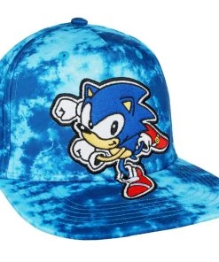 Bioworld Sonic The Hedgehog Youth Tie Dye Pre-Curved Bill Snapback