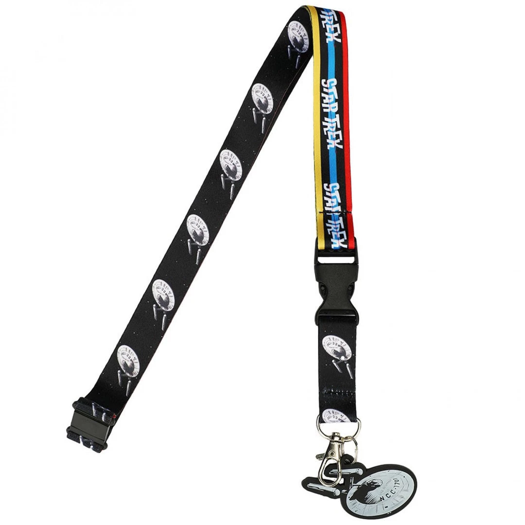 Bioworld Star Trek Enterprise Repeating Lanyard With Charm And Card Holder Movies 4 Bioworld Star Trek Enterprise Repeating Lanyard With Charm And Card Holder Movies