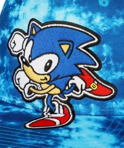 Bioworld Sonic The Hedgehog Youth Tie Dye Pre-Curved Bill Snapback