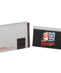 Bioworld Mario Series Nintendo 2 In 1 Bifold Wallet With Mario Bros Cartridge Card Holder
