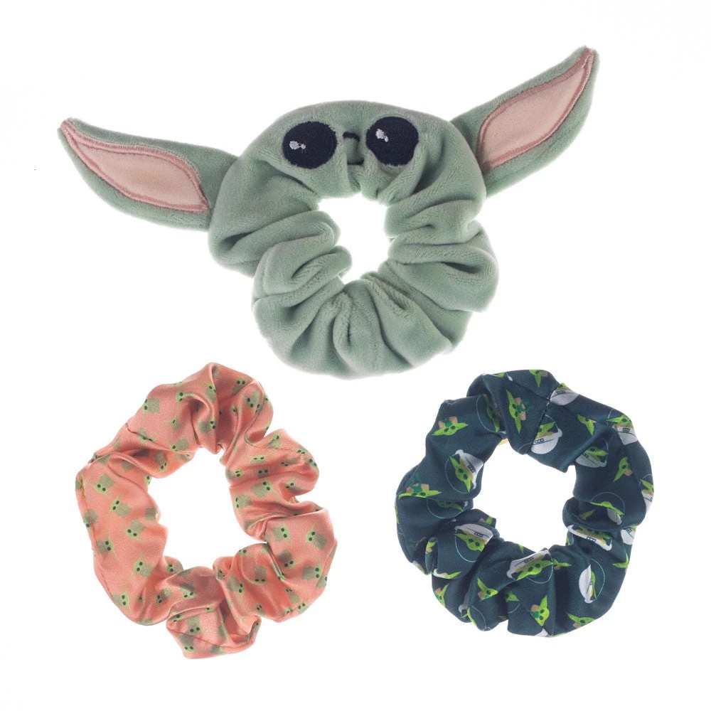 Bioworld Star Wars The Mandalorian Grogu 3 Pack Scrunchies 3 Bioworld Star Wars The Mandalorian Grogu 3 Pack Scrunchies
