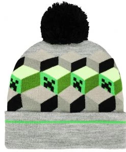 Bioworld Minecraft Time To Mine Youth Pom Beanie & Gloves Combo