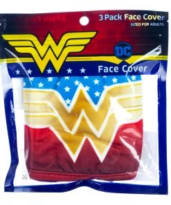 Bioworld DC Comics Wonder Woman 3 Pack Adjustable Face Covers