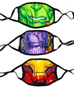 Bioworld Disney Marvel Big Face 3 Pack Adjustable Face Covers