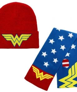 Bioworld DC Comics Wonder Woman Beanie & Scarf Combo