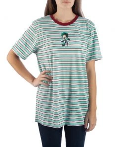 Bioworld My Hero Academia Deku Unisex Stripe Tee
