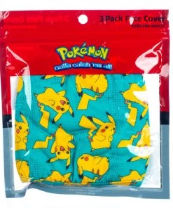 Bioworld Pokemon 3 Pack Adjustable Face Covers