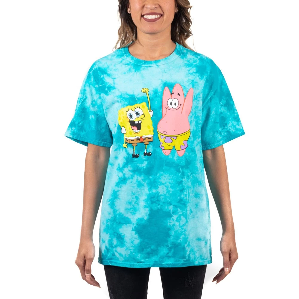 Bioworld Nickelodeon Sponge Bob Blue Tie Dye Unisex T-Shirt T-shirts 3 Bioworld Nickelodeon Sponge Bob Blue Tie Dye Unisex T-Shirt T-shirts