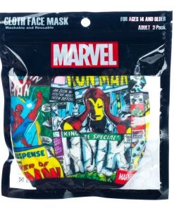 Bioworld Disney Marvel 3 Pack Adjustable Face Covers