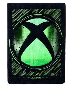 Bioworld Video Games XBOX Logo Digital Fleece Throw