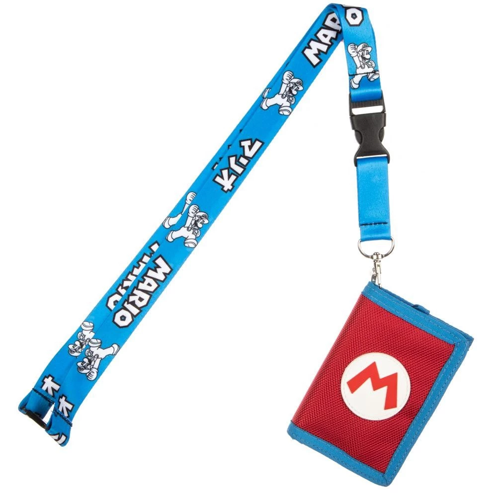 Bioworld Super Mario Velcro Tri-Fold Lanyard Mario Series 3 Bioworld Super Mario Velcro Tri-Fold Lanyard Mario Series