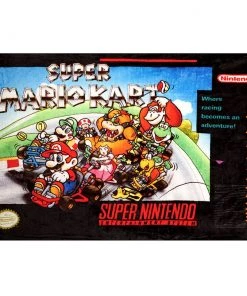 Bioworld Mario Series Super Mario Kart Digital Fleece Throw