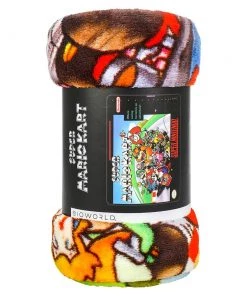 Bioworld Mario Series Super Mario Kart Digital Fleece Throw