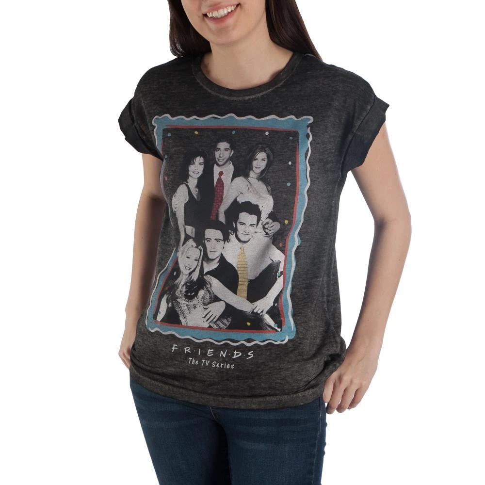 Bioworld Friends Rolled Sleeve Tee 3 Bioworld Friends Rolled Sleeve Tee