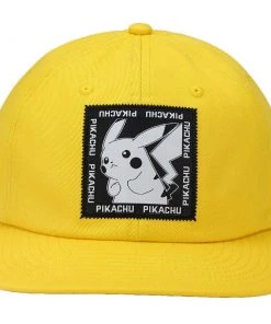 Bioworld Pokemon Pikachu Woven Patch Slouch Flatbill