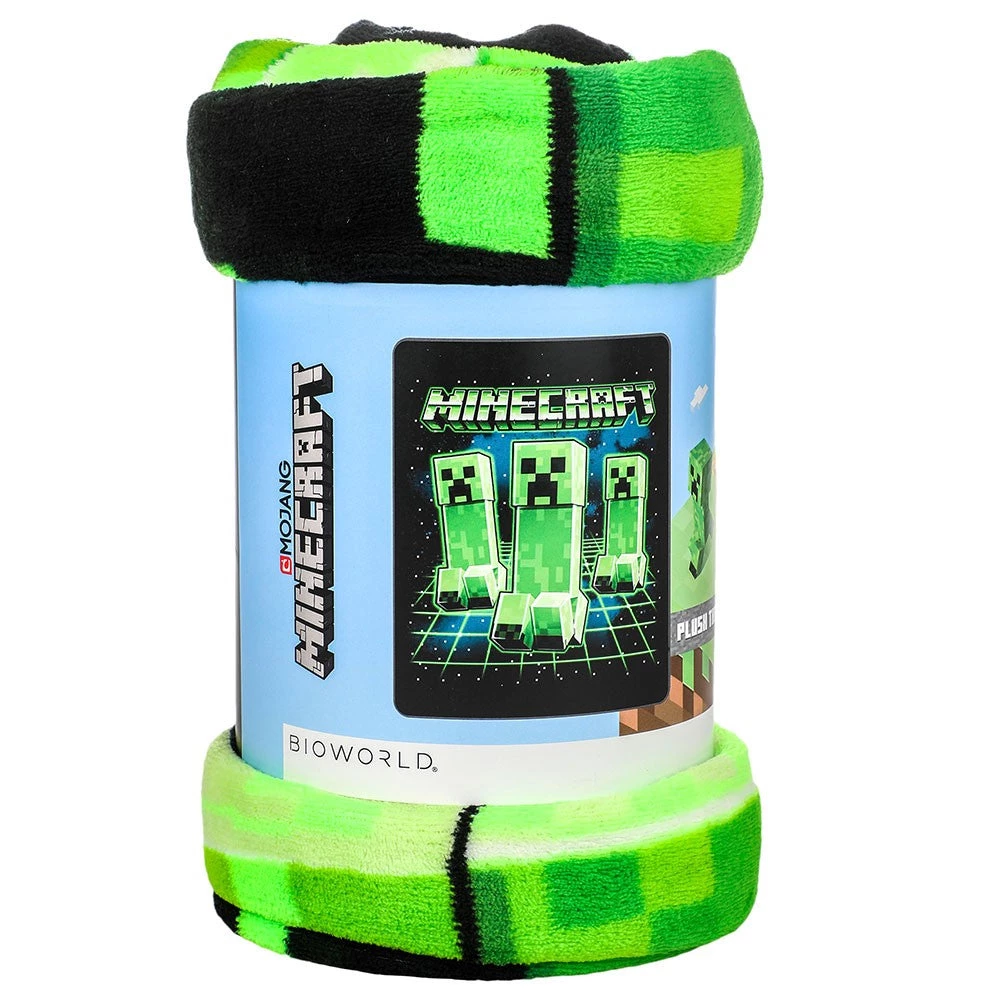 Bioworld Minecraft Creeper Digital Fleece Throw 3 Bioworld Minecraft Creeper Digital Fleece Throw