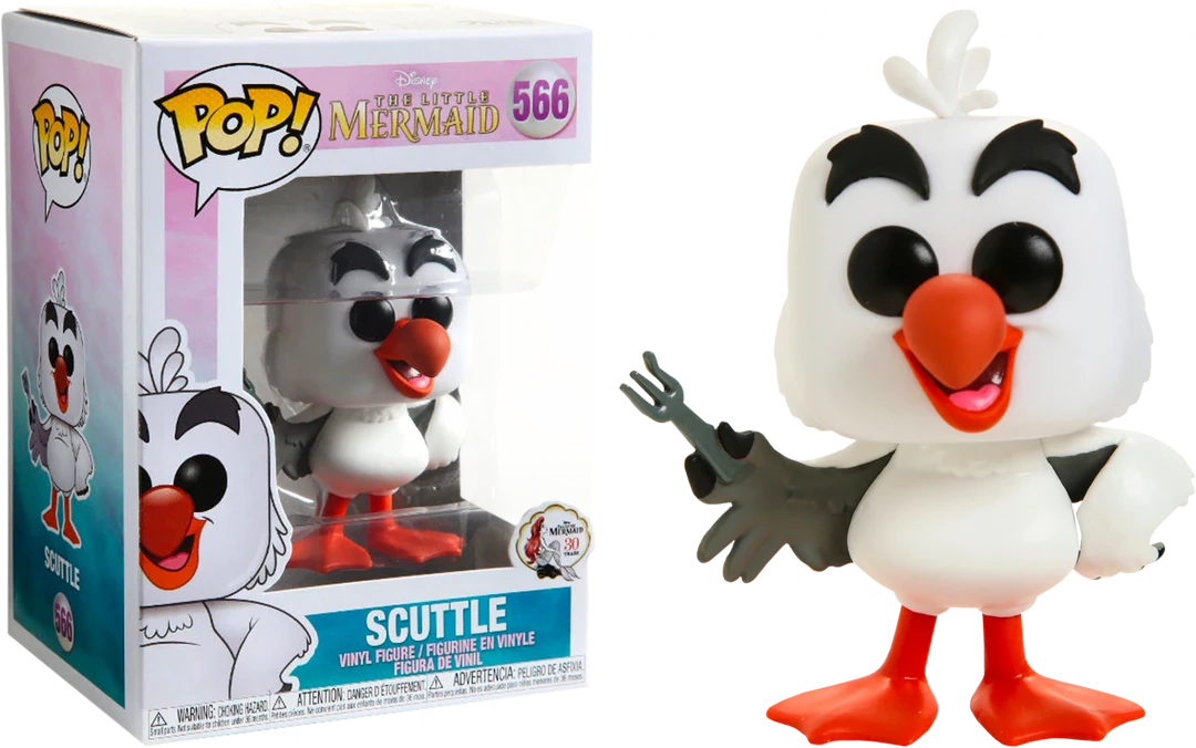 Funko Funko Pops! Disney: Little Mermaid - Scuttle W/ Fork Pop Vinyl Figure 3 Funko Funko Pops! Disney: Little Mermaid - Scuttle W/ Fork Pop Vinyl Figure