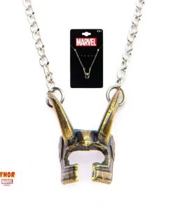 Body Vibe Casted Brass Loki Helmet Pendant With Stainless Steel Chain Necklace Necklaces