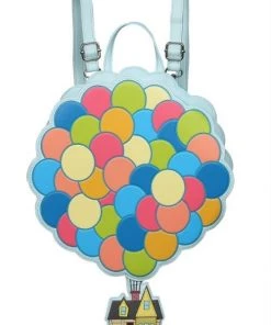 Pixar's Up Balloon House Faux Leather Mini Backpack Loungefly