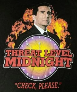 T-Line T-shirts The Office Threat Level Midnight Black T-shirt