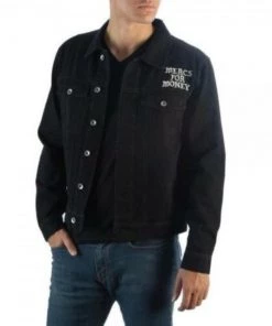 Bioworld Marvel Deadpool Corps Adult Black Denim Jacket