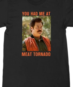 T-Line Parks And Recreation - Meat Tornado Adult Fitted T-Shirt TV Series