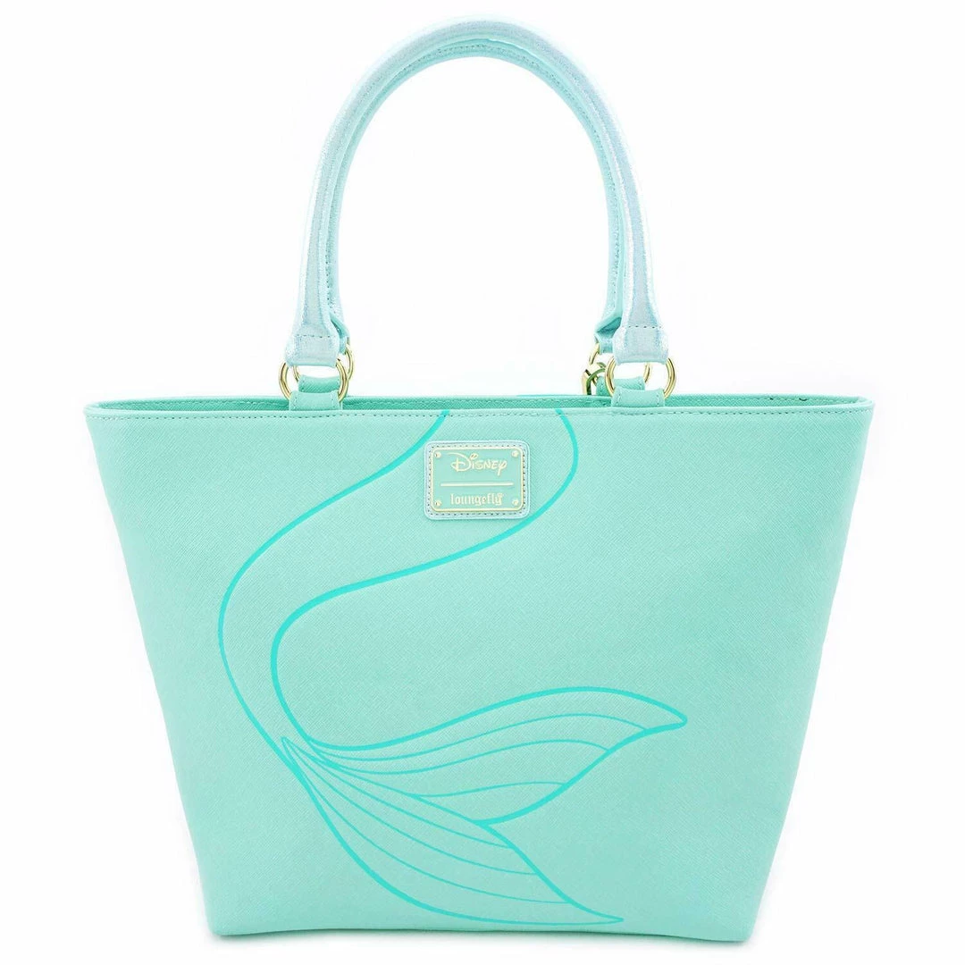 Loungefly Disney Little Mermaid Ocean Saffiano Tote Bag 4 Loungefly Disney Little Mermaid Ocean Saffiano Tote Bag