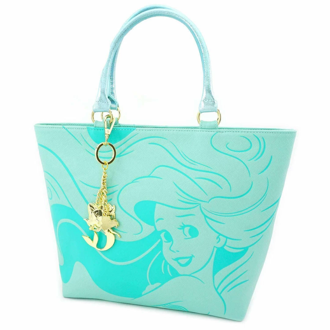 Loungefly Disney Little Mermaid Ocean Saffiano Tote Bag 3 Loungefly Disney Little Mermaid Ocean Saffiano Tote Bag