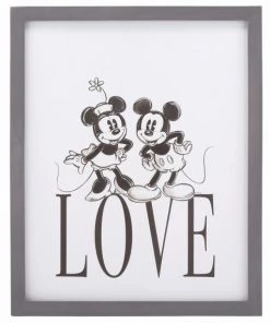 Open Road Brands Mickey And Minnie Mouse Mickey/ Minnie Love Framed Wall Decor