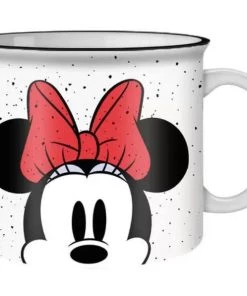 Silver Buffalo Disney Minnie Mouse Peeking 20oz Ceramic Camper Mug