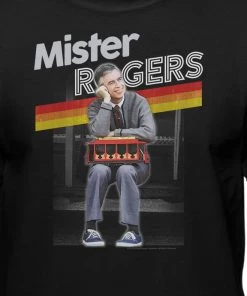 ODM Apparel Mister Rogers Smiling Leaning On Trolley Premium Fitted T-shirt