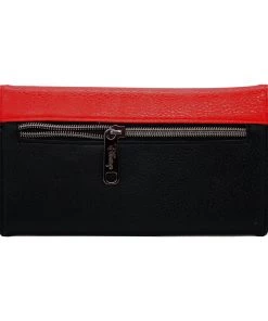 Buckle-Down Mickey Mouse Short Buttons Red Women's Envelope Fold Over Wallet