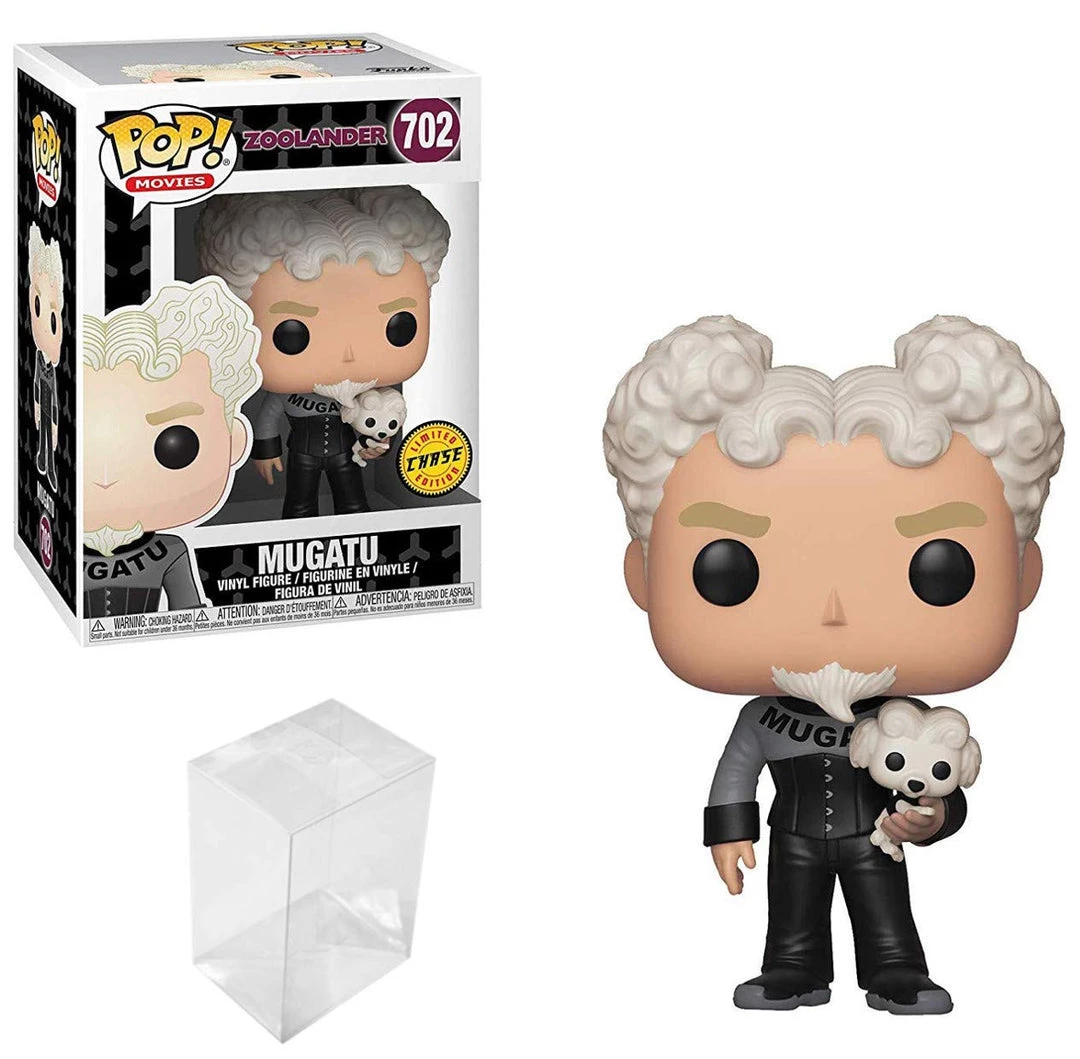 Funko POP! Movies: Zoolander - Mugatu Limited Edition CHASE Bundled With Pop Box Protector 3 Funko POP! Movies: Zoolander - Mugatu Limited Edition CHASE Bundled With Pop Box Protector