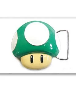 Bioworld Super Mario 1-Up Green Mushroom Belt Buckle Mario Series