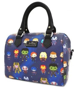 Loungefly Marvel The Avengers Chibi All Over Print Duffle Bag Purse