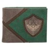 Bioworld Zelda Green Metal Badge Men's Bi-Fold Wallet Video Games