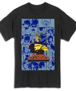 Great Eastern Entertainment My Hero Academia - Group Character Panels All Might Adult T-shirt Anime
