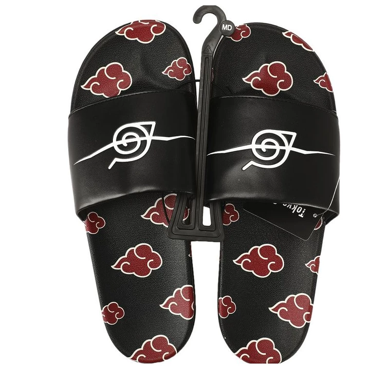 Bioworld Naruto Shippuden Akatsuki Red Cloud Symbol Men’s Sandals Slides 3 Bioworld Naruto Shippuden Akatsuki Red Cloud Symbol Men’s Sandals Slides