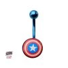 Body Vibe Captain America Logo Blue Titan Body Jewelry Marvel 2 Body Vibe Captain America Logo Blue Titan Body Jewelry Marvel